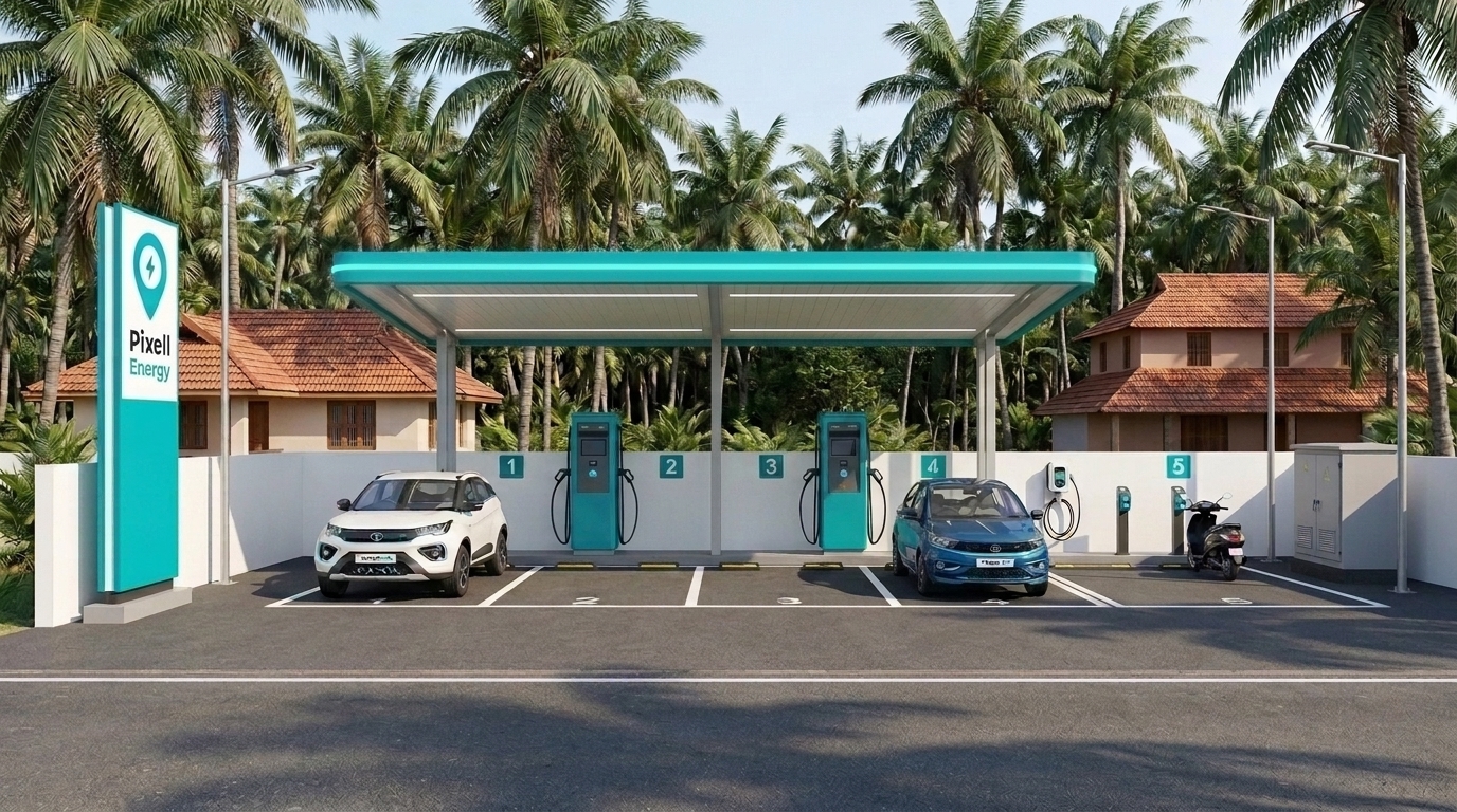 PixellEnergy Mini Hub forecourt view